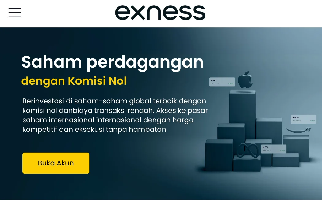 Trading Saham dengan Exness透過 Exness 進行股票交易