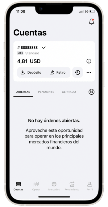 Retirar fondos de Exness.從 Exness 提取資金。